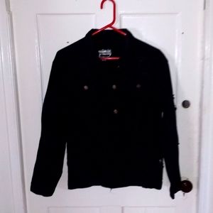 Distressed button down